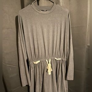 Topshop cotton baby dress with cream tie waist - L - 8